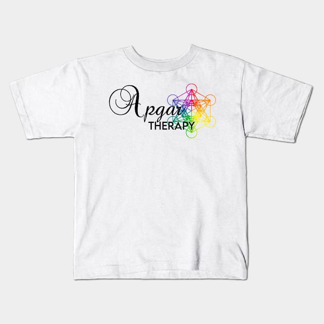 Apgar Therapy RAINBOW & BLK Kids T-Shirt by Little Love Co.